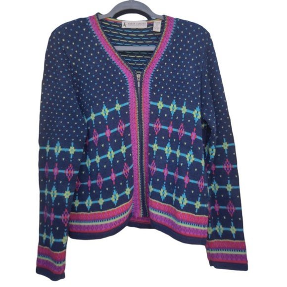 Marsh Landing Vintage Full Zip Nordic FairIsle  Sweater M - LAST CHANCE - Picture 1 of 10